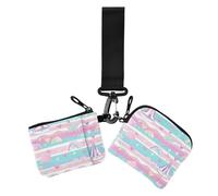 Carteras de doble muñeca con diseño de velero colorido de dibujos animados para mujer, tamaño compacto, monedero con correa de muñeca para uso diario, 2 paquetes, Bonito velero colorido de dibujos