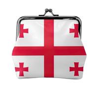Carteras de la bandera de Georgia para mujer, monedero para mujer, cartera pequeña para mujer, adecuada para mujer, elegante y personalizada, Negro -, Talla única, Art Deco