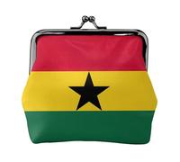 Carteras de la bandera de Ghana para mujer, monedero para mujer, cartera pequeña para mujer, adecuada para mujer, elegante y personalizada, Negro -, Talla única, Art Deco