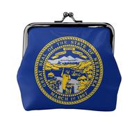 Carteras de la bandera de Nebraska para mujer, monedero para mujer, cartera pequeña para mujer, adecuada para mujer, elegante y personalizada, Negro -, Talla única, Art Deco