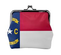Carteras de la bandera del estado de Carolina del Norte para mujer, monedero para mujer, cartera pequeña para mujer, adecuada para mujer, elegante y personalizada, Negro -, Talla única, Art Deco
