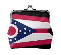 Carteras de la bandera del estado de Ohio para mujer, monedero para mujer, cartera pequeña para mujer, adecuada para mujer, elegante y personalizada, Negro -, Talla única, Art Deco