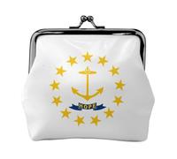 Carteras de la bandera del estado de Rhode Island para mujer, monedero para mujer, cartera pequeña para mujer, adecuada para mujer, elegante y personalizada, Negro -, Talla única, Art Deco