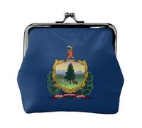 Carteras de la bandera del estado de Vermont para mujer, monedero para mujer, cartera pequeña para mujer, adecuada para mujer, elegante y personalizada, Negro -, Talla única, Art Deco