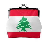 Carteras de la bandera del Líbano para mujer, monedero para mujer, cartera pequeña para mujer, adecuada para mujer, elegante y personalizada, Negro -, Talla única, Art Deco