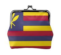 Carteras de la bandera del Reino de Hawái para mujer, monedero para mujer, cartera pequeña para mujer, adecuada para mujeres, elegante y personalizada, Negro -, Talla única, Art Deco