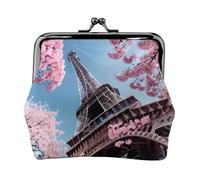 Carteras de la Torre Eiffel de París para mujer, monedero para mujer, cartera pequeña para mujer, adecuada para mujer, elegante y personalizada, Negro -, Talla única, Art Deco