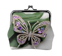 Carteras de mariposa con diamantes de imitación para mujer, monedero para mujer, cartera pequeña para mujer, adecuada para mujeres, elegante y personalizada, Negro -, Talla única, Art Deco