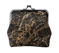 Carteras de mármol dorado para mujer, monedero para mujer, cartera pequeña para mujer, adecuada para mujeres, elegante y personalizada, Negro -, Talla única, Art Deco
