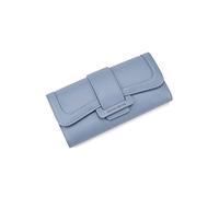 Carteras de Mujer Carteras de Cuero Simples para Mujer Cartera Triple Titular de la Tarjeta Bolso de Embrague Largo Monedero de Dama para Diario (Color : Red)