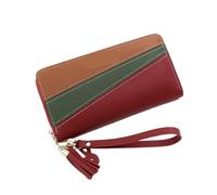 Carteras de Mujer Carteras largas for Mujer, Bonitas Carteras multifuncionales, Tarjetero, de Piel sintética Lujo(Red)