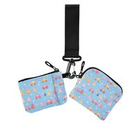 Carteras de muñeca dobles con diseño de abeto de caricatura para mujer, minimalistas, con correa de muñeca, 2 paquetes, Abeto de coche pequeño de dibujos animados, 1 size, Casual