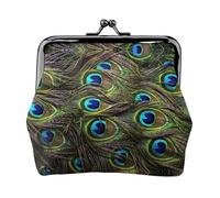 Carteras de pavo real fresco para mujer, monedero para mujer, cartera pequeña para mujer, adecuada para mujeres, elegante y personalizada, Negro -, Talla única, Art Deco