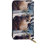 Carteras de Puma Cartera de Gran Capacidad para Hombres y Mujeres Carteras Tarjeta de crédito Cartera de Cuero de Microfibra