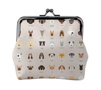 Carteras de raza de perro para mujer, monedero para mujer, cartera pequeña para mujer, adecuada para mujeres, elegante y personalizada, Negro -, Talla única, Art Deco