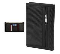 Carteras delgadas para hombre, con bloqueo RFID, minimalistas, compactas, seguras, con capacidad para hasta 7 tarjetas y billetes, carteras de viaje para hombres, regalos ideales para padres, novios,