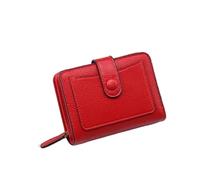 Carteras for Mujer, Mini Monedero pequeño con Cerrojo, Tarjetero, Cartera for Cremallera, Hebilla de Cuero for para Banquetes Y Vacaciones(Red)