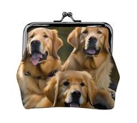 Carteras Golden Retrievers para mujer, monedero para mujer, cartera pequeña para mujer, adecuada para mujer, elegante y personalizada, Negro -, Talla única, Art Deco