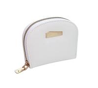 Carteras grandes negras neutrales para mujer, con cremallera, monederos para hombre, formato vertical, Blanco, talla única