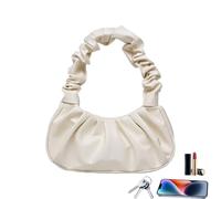 Carteras Hobo para mujer - Bolso de nube plegable lindo,Pleats Cloud Bag Bubble Bolsa de transporte con cremallera, multicolor, Black