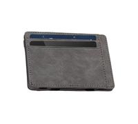 Carteras mágicas para Hombres - Cartera de Bolsillo de Piel sintética con Pinza de Billetes mágica y Titular de Tarjetas, Organizador de Tarjetas y Dinero líquido, Cartera para Hombres, Gris, Se