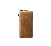 Carteras para hombre Carteras de cuero genuino para hombre Carteras tipo sobre Cartera para teléfono Monedero de muñeca Cartera de negocios vintage Cartera larga Cartera de lujo con cremallera para