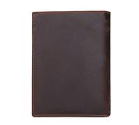 Carteras para Hombre Porta Pasaporte de Cuero Crazy Horse Hombres Mujeres Cartera de Viaje al Extranjero Tarjetero Clip de Billete de Cuero Genuino Multifuncional