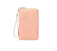 Carteras para Hombre Protección antirrobo Porta Pasaporte con Bloqueo Múltiples Ranuras for Tarjetas Organizador de Documentos de Viaje Duradero (Pink)