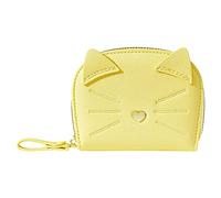Carteras Para Hombres Gato Lindo Pasttern Versátil Práctico Cremallera Tarjeta Bolso Monederos Señoras Muchos Ranuras para Tarjetas, amarillo, talla única