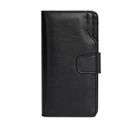Carteras para Mujer Cartera de Cuero Masculino Carteras de Embrague Largas Vintage Genuinas Monedero con Cremallera Bolsos para teléfono Celular para Hombres Carteras (Color : Coffee Wallet)