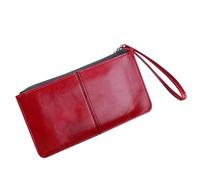 Carteras para mujer, cartera grande para teléfono celular, cartera para niñas y mujeres, bonita cartera larga y delgada para la vida cotidiana, cartera para teléfono celular con cadena (rojo, talla