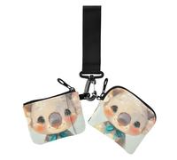 Carteras para mujer, diseño de koala, de gran capacidad, con correa de muñeca, 2 unidades, diseño de koala, con caricatura, para mujer, Lindo koala rústico colorido de dibujos animados, 1 size, Casual