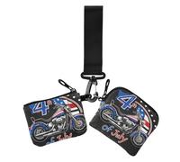 Carteras para mujer, diseño de locomotora Dayblack del 4 de julio, funda para tarjetas de crédito con bolsillo con cremallera para el trabajo, viajes, 2 unidades, Locomotora negra del Día de la