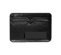 Carteras para Mujer MenWallet Cartera mágica de Cuero pequeña con Monedero Mini Cartera para Hombre Bolsa de Dinero Clip para Tarjeta de crédito Billetera en Efectivo (Color : Schwarz)