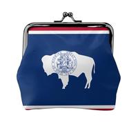 Carteras pequeñas con la bandera del estado de Wyoming, carteras para mujer, monedero para mujer, cartera pequeña para mujer, bolsa de maquillaje pequeña para bolso, Black, Talla única, Organizador de