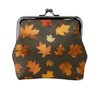 Carteras pequeñas de camuflaje otoñal para mujer, carteras para mujer, monedero para mujer, cartera pequeña para mujer, con cremallera y cierre de beso, Negro -, Talla única, Art Deco