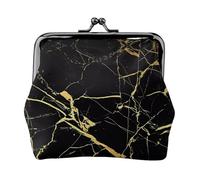 Carteras pequeñas de mármol negro y dorado para mujer, carteras para mujer, monedero para mujer, cartera pequeña para mujer, bolsa de maquillaje pequeña para bolso, Black, Talla única, Organizador de
