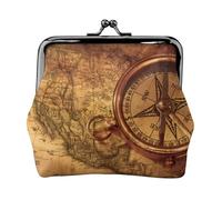 Carteras pequeñas de navegación de la Ley de la brújula para mujer, carteras para mujer, monedero para mujer, cartera pequeña para mujer, bolsa de maquillaje pequeña para bolso, Black, Talla única,