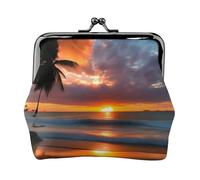 Carteras pequeñas de playa para mujer, carteras para mujer, monedero para mujer, cartera pequeña para mujer, con cremallera y cierre de beso, Negro -, Talla única, Art Deco