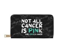 Carteras Tarjeteros No Todos Los Cánceres Son Rosados Cáncer De Cuello Uterino Billetera Bolsa con Cremallera Billetera Pequeña Elegante Portamonedas para Adolescente, Profesor, Mejor Amigo