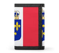 Carteras triples con diseño de la bandera de Francia del Conde Henri de Chambord con 8 ranuras para tarjetas de crédito, llavero y ventana para fotos para hombres y mujeres, Estilo 14., Talla única