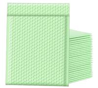 Cartero de Burbujas Bolsas de burbujas, 100 unidades, sobres for envíos, sobres acolchados for embalaje, sellos, acolchados, morados, rosas y verdes.(Green1,15 * 18cm)