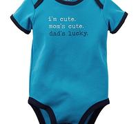 Carters Baby Boys Dad's Lucky Bodysuit Blue 3M by Carter's