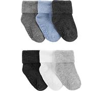 Carter's Baby-Boys Socks, Solid, 0-3 Months (Pack of 6)