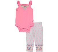 Carter's Baby Girls' 2 Piece Puff Paint Bodysuit and Leggings Set 3 Months Pink