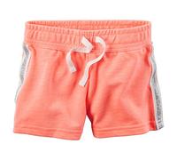 Carter's Baby Girls Sparkle Side Stripe Neon French Terry Shorts
