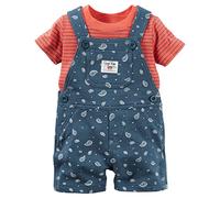 Carter's Boys - Juego de 2 camisetas y pantalones cortos, color azul, 9 m