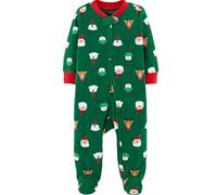 Carter's Holiday-Print Footed Pajamas, Green - 4T
