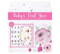 Carter's - Libro de recuerdos, diseño de lunares, color rosa y dorado, Manta Milestone