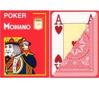 Cartes 100% plastique Modiano Cristallo Rouge